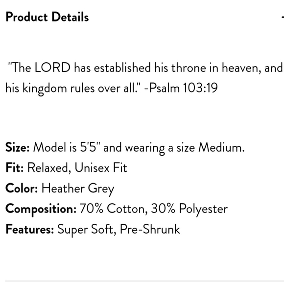 SOLD "Jesus Is King" Gray Hoodie - Picture 9 of 9